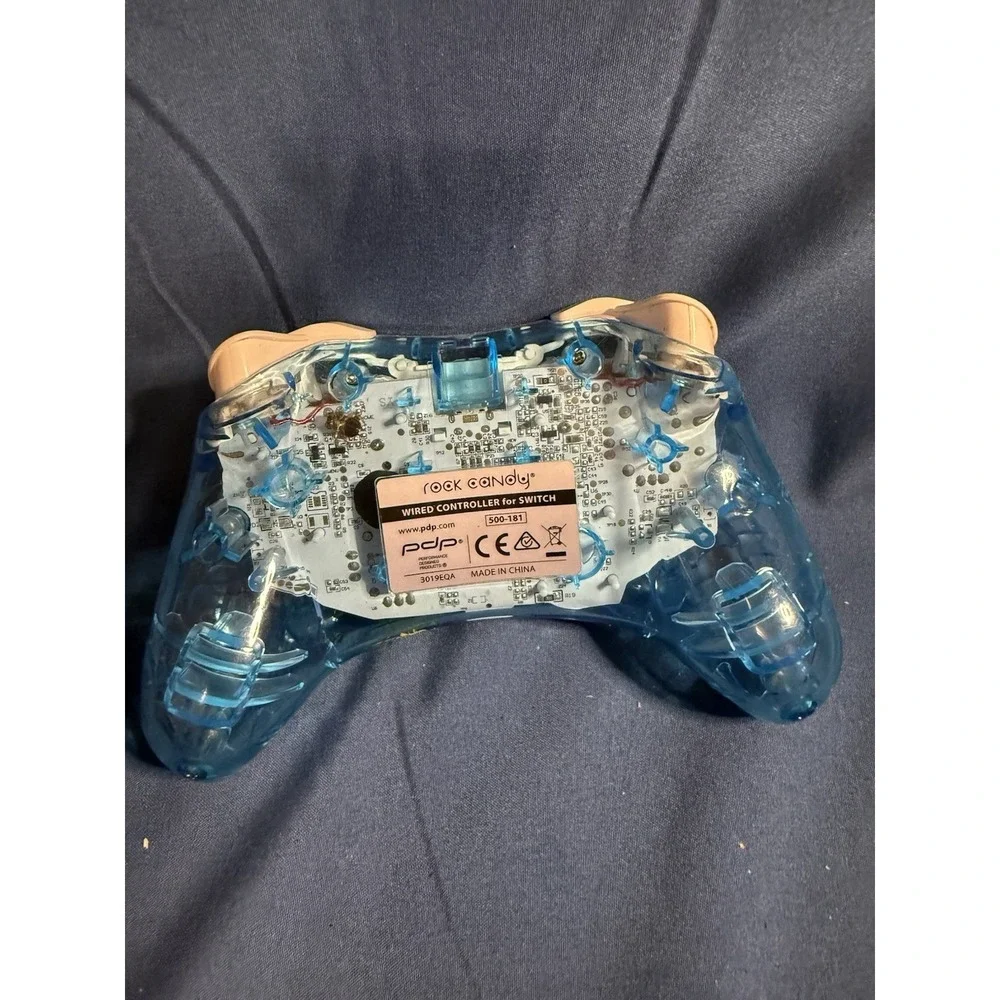 PDP Rock Candy Wired Controller for Nintendo Switch, Blu-Merang No Cord